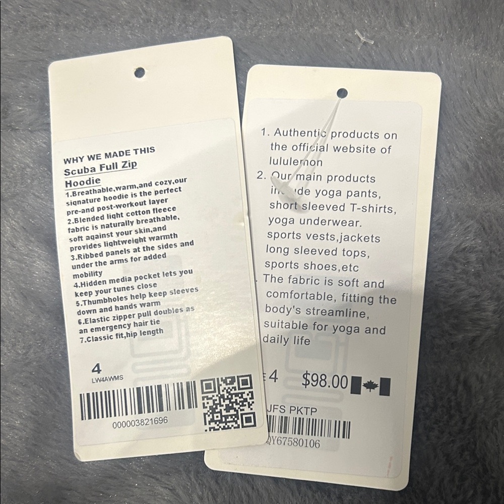 Lululemon gray jogger tracksuit set hooded zip-up jacket pants– Women’s size 4 - Picture 12 of 13